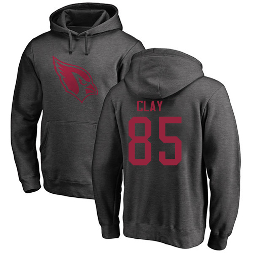 Arizona Cardinals Men Ash Charles Clay One Color NFL Football #85 Pullover Hoodie Sweatshirts